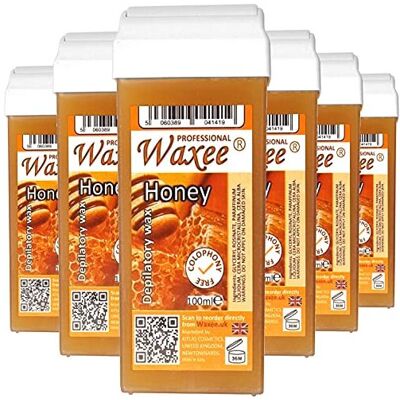 Roll on wax cartridge 100ml roller Natural HONEY- WAXEE (6 x 100ml roll-on wax c Roll on wax cartridge 100ml roller Natural HONEY- WAXEE (6 x 100ml roll-on wax c
