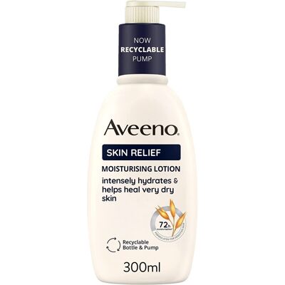Aveeno Relief Moisturising LotionSoothes Skin From Day 1For Very Dry and Irritable Skin Aveeno Relief Moisturising LotionSoothes Skin From Day 1For Very Dry and Irritable Skin