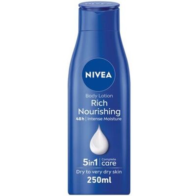 NIVEA Body And Hand Lotion Extra Dry Skin Nourishing Almond Oil & Vitamin E 250 NIVEA Body And Hand Lotion Extra Dry Skin Nourishing Almond Oil & Vitamin E 250