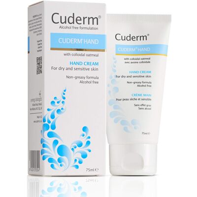 Cuderm Hand Cream 75ml (Alcohol Free) Fast Absorbing Moisturiser for Dry Skin, Eczema o Cuderm Hand Cream 75ml (Alcohol Free) Fast Absorbing Moisturiser for Dry Skin, Eczema o