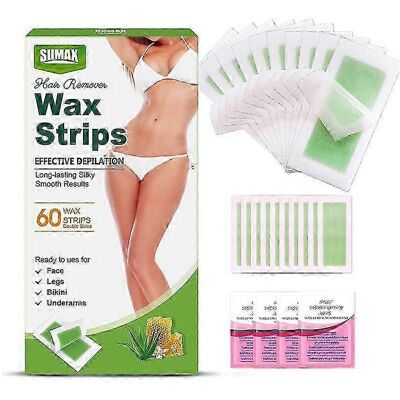 Unbranded (1pc) Wax Strips Hair Removal for Women,Waxing Kit with 60 Body Waxing Strips& 4 Unbranded (1pc) Wax Strips Hair Removal for Women,Waxing Kit with 60 Body Waxing Strips& 4