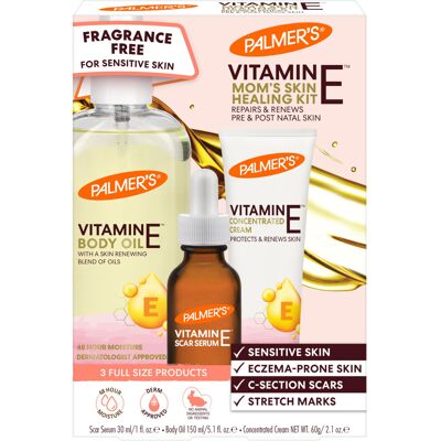 Palmer's Vitamin E Mom's Skin Healing Body Care Kit Pregnancy and Postpartum Es Palmer's Vitamin E Mom's Skin Healing Body Care Kit Pregnancy and Postpartum Es