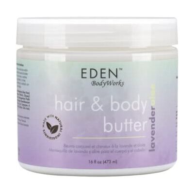 EDEN BodyWorks Lavender Aloe Hair + Body Butter (16 oz) - Natural Moisturizer - EDEN BodyWorks Lavender Aloe Hair + Body Butter (16 oz) - Natural Moisturizer -