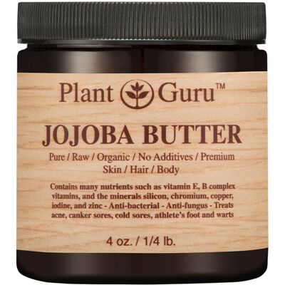 Plant Guru Jojoba Body Butter 4 oz 100 Pure Raw Fresh Natural Cold Pressed Skin Body and Ha Plant Guru Jojoba Body Butter 4 oz 100 Pure Raw Fresh Natural Cold Pressed Skin Body and Ha