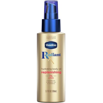 Vaseline Radiant X Replenishing and Hydrating Body Oil with 1% Lipids Jojoba Oi Vaseline Radiant X Replenishing and Hydrating Body Oil with 1% Lipids Jojoba Oi