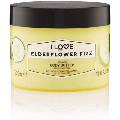 I Love Elderflower Fizz Scented Body Butter 330ml I Love Elderflower Fizz Scented Body Butter 330ml