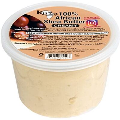 100% African Shea Butter Creamy 15oz by Kuza 100% African Shea Butter Creamy 15oz by Kuza