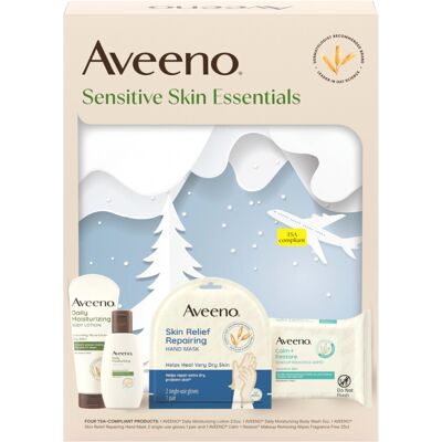 Aveeno Sensitive Skin Essentials Gift Set with Daily Moisturizing Lotion Daily M Aveeno Sensitive Skin Essentials Gift Set with Daily Moisturizing Lotion Daily M