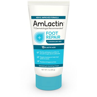 AmLactin Foot Repair Foot Cream Therapy, 3 Ounce Tube, AHA Cream AmLactin Foot Repair Foot Cream Therapy, 3 Ounce Tube, AHA Cream