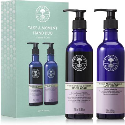 Neal's Yard Remedies Take A Moment Garden Mint & Bergamot Gift Set, Hand Wash & Neal's Yard Remedies Take A Moment Garden Mint & Bergamot Gift Set, Hand Wash &