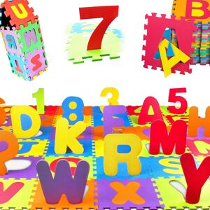 DENNY INT LTD 36 pc Kids Soft EVA Foam Play Mat Baby Alphabet Number Jigsaw Puzzle