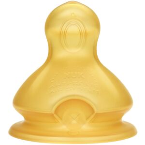 NUK First Choice+ 6-18mths Latex Teat with Medium Feed Hole (2 Pack) NUK First Choice+ 6-18mths Latex Teat with Medium Feed Hole (2 Pack)