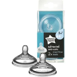 Tommee Tippee Advanced Anti-Colic Baby Bottle Silicone Teats, Medium Flow, 2 Pk Tommee Tippee Advanced Anti-Colic Baby Bottle Silicone Teats, Medium Flow, 2 Pk