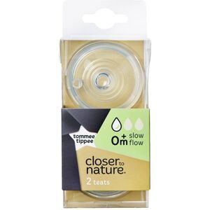 Tommee Tippee Closer to Nature Silicone Baby Bottle Teats, Slow-Flow, Pack of 2 Tommee Tippee Closer to Nature Silicone Baby Bottle Teats, Slow-Flow, Pack of 2