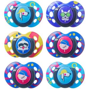 Tommee Tippee Fun Style Silicone Soothers Orthodontic Design 6-18m Pack of 6 Tommee Tippee Fun Style Silicone Soothers Orthodontic Design 6-18m Pack of 6