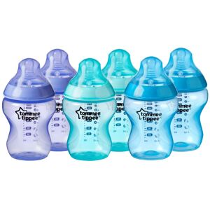 6 x Tommee Tippee Closer to Nature Baby Bottles Breast-Like Teat 260ml Blue 6 x Tommee Tippee Closer to Nature Baby Bottles Breast-Like Teat 260ml Blue
