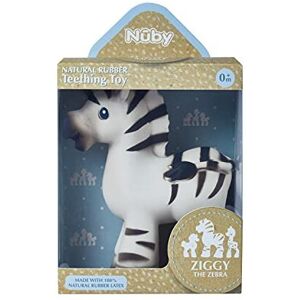 Nuby,White Zebra Rubber Teether, 0 Months Plus, Teething Toy for Babies Nuby,White Zebra Rubber Teether, 0 Months Plus, Teething Toy for Babies