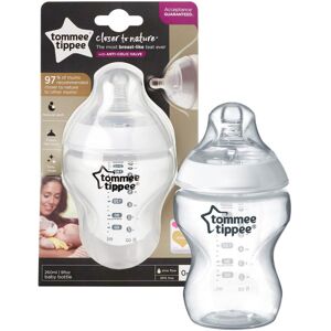 Tommee Tippee Baby Bottle 260ml Anti-colic Breast-Like Teat Plastic Clear Tommee Tippee Baby Bottle 260ml Anti-colic Breast-Like Teat Plastic Clear