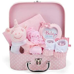 Baby Box Shop - Girl Gift Set - Pink Unicorn Baby Keepsake Box - Newborn Essentials - Baby Shower Gifts - Premium Hamper Baby Box Shop - Girl Gift Set - Pink Unicorn Baby Keepsake Box - Newborn Essentials - Baby Shower Gifts - Premium Hamper