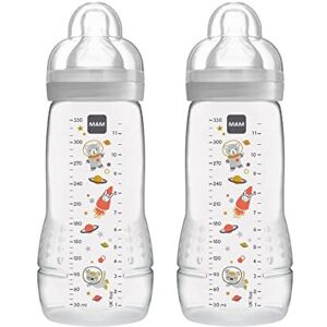 MAM Easy Active Baby Bottle with Fast Flow MAM Teats Size 3, Twin Pack of Baby B MAM Easy Active Baby Bottle with Fast Flow MAM Teats Size 3, Twin Pack of Baby B