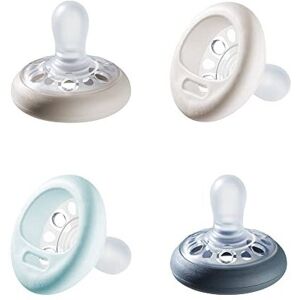 Tommee Tippee Breast-Like Soother, 0-6m, Pack of 4 Dummies, Skin-Like Texture, S Tommee Tippee Breast-Like Soother, 0-6m, Pack of 4 Dummies, Skin-Like Texture, S