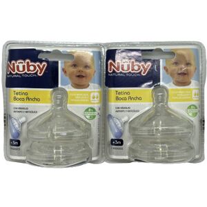 Nuby wide mouth teats natural touch x 4 (2 Packs Of 2) Nuby wide mouth teats natural touch x 4 (2 Packs Of 2)