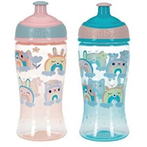 Nuby Super Slurp Water Bottle - No Spill Active Toddler Sippy Cup 360ml / 12oz Eas Nuby Super Slurp Water Bottle - No Spill Active Toddler Sippy Cup 360ml / 12oz Eas