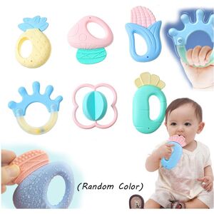VEISHET Baby 6pcs Silicone Rattle Set Infant Food Shaped Molar Stick Teething Chew Toys VEISHET Baby 6pcs Silicone Rattle Set Infant Food Shaped Molar Stick Teething Chew Toys