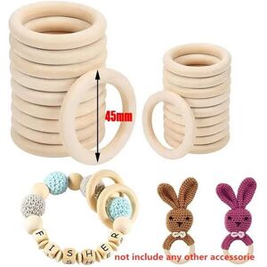 winwin 10Pcs Natural Wooden Baby Teething Rings Teethers winwin 10Pcs Natural Wooden Baby Teething Rings Teethers