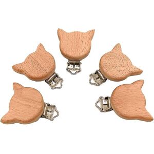 Unbranded 5pcs Natural Wood Suspender Pacifier Clips Cute Beech Wooden Animal Shape Clips Unbranded 5pcs Natural Wood Suspender Pacifier Clips Cute Beech Wooden Animal Shape Clips
