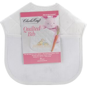 DMC Charles Craft Quilted Baby Bib 14 Count 9"X9"-Solid White BB4992-6750 DMC Charles Craft Quilted Baby Bib 14 Count 9"X9"-Solid White BB4992-6750