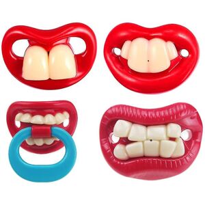 Unbranded 4pcs Baby Funny Pacifier, Silicone Funny Dummy Nipple Teethers Teeth Pacifier fo Unbranded 4pcs Baby Funny Pacifier, Silicone Funny Dummy Nipple Teethers Teeth Pacifier fo