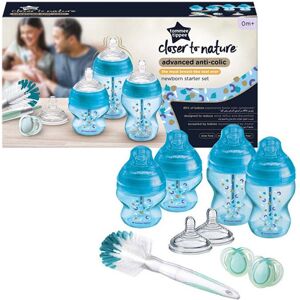 Tommee Tippee Advanced Anti-Colic Newborn Baby Bottle Starter Kit, Slow-Flow Venting System 0m Tommee Tippee Advanced Anti-Colic Newborn Baby Bottle Starter Kit, Slow-Flow Venting System 0m