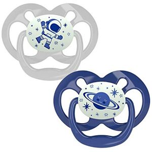 Dr Brown's Natural Flow Dr. Brown's Advantage Glow in the Dark Soother - Stage 2 (6-18 months), Blue, 2 Dr Brown's Natural Flow Dr. Brown's Advantage Glow in the Dark Soother - Stage 2 (6-18 months), Blue, 2