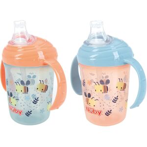 Nuby Polypropylene (PP) Grip N Sip Water Bottle - No Spill Sippy Cup 240ml / 8oz Twin Nuby Polypropylene (PP) Grip N Sip Water Bottle - No Spill Sippy Cup 240ml / 8oz Twin
