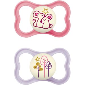 MAM Latex Air Night Soothers 16 Months+ (Pack of 2), Glow in The Dark Baby Soothers MAM Latex Air Night Soothers 16 Months+ (Pack of 2), Glow in The Dark Baby Soothers