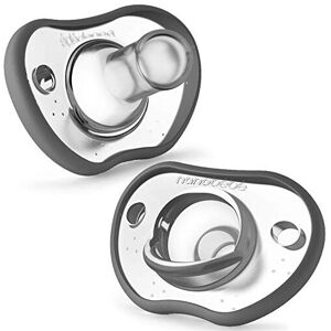 Nanobebe Baby Soothers 0-3 Month - Orthodontic, Curves Comfortably with Face Con Nanobebe Baby Soothers 0-3 Month - Orthodontic, Curves Comfortably with Face Con