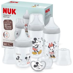 NUK Baby Bottle Set with Disney Mickey Mouse - Newborn Feeding, BPA-Free NUK Baby Bottle Set with Disney Mickey Mouse - Newborn Feeding, BPA-Free
