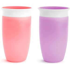 Munchkin Miracle 360 Toddler Sippy Cup Spill Proof 10 Ounce 2 Pack Pink/Purple Munchkin Miracle 360 Toddler Sippy Cup Spill Proof 10 Ounce 2 Pack Pink/Purple