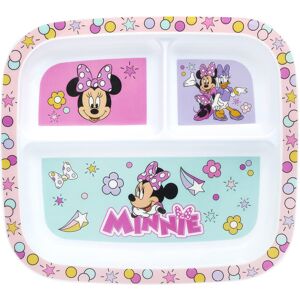 Disney Minnie Mouse Childrens Divided Sections Dinner Plate, 3 Sections, Pink Disney Minnie Mouse Childrens Divided Sections Dinner Plate, 3 Sections, Pink