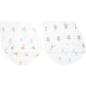 Aden + Anais Burpy Baby Bib - Animal Kingdom, 2 Pack 100% Cotton Muslin, 4 Layer Burping Cl Aden + Anais Burpy Baby Bib - Animal Kingdom, 2 Pack 100% Cotton Muslin, 4 Layer Burping Cl