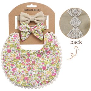 Maxpower (Light green) Baby Boys Girls Bibs & Headband Floral PrintS Tassel Dinner Saliva Maxpower (Light green) Baby Boys Girls Bibs & Headband Floral PrintS Tassel Dinner Saliva
