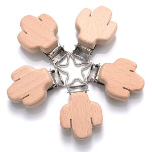 Maxpower (GG) 5Pcs/Lot New Arrival Lovely Wooden Pacifier Clip Natural Beech Wood Accesso Maxpower (GG) 5Pcs/Lot New Arrival Lovely Wooden Pacifier Clip Natural Beech Wood Accesso