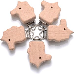 Maxpower (HH) 5Pcs/Lot New Arrival Lovely Wooden Pacifier Clip Natural Beech Wood Accesso Maxpower (HH) 5Pcs/Lot New Arrival Lovely Wooden Pacifier Clip Natural Beech Wood Accesso