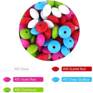 Maxpower (A) 50pcs Baby Silicone Beads 12mm Lentil Beads Food Grade DIY pacifier clip Nec Maxpower (A) 50pcs Baby Silicone Beads 12mm Lentil Beads Food Grade DIY pacifier clip Nec