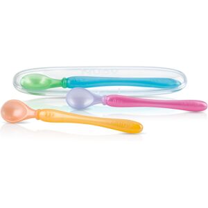Nuby 3Pack Easy Go Spoons and Travel Case Colors May Vary 9 Months Plus Nuby 3Pack Easy Go Spoons and Travel Case Colors May Vary 9 Months Plus