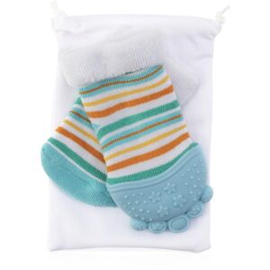 Nuby Soothing Teether Sock Baby Blue Stripes 5"" Nuby Soothing Teether Sock Baby Blue Stripes 5""
