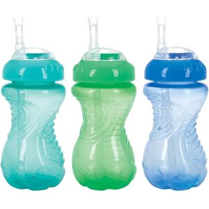 NUBY 3 Pack No Spill Flex Straw Toddler Sippy Cups - Toddler Cups Spill Proof wi NUBY 3 Pack No Spill Flex Straw Toddler Sippy Cups - Toddler Cups Spill Proof wi