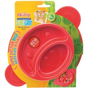 Nuby UK Sure Grip Miracle Section Plate, Assorted Colours Nuby UK Sure Grip Miracle Section Plate, Assorted Colours