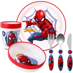 Disney Spiderman Kids 6 Piece Dinner Set - Plate/Bowl/Cup/Knife/Fork/Spoon Disney Spiderman Kids 6 Piece Dinner Set - Plate/Bowl/Cup/Knife/Fork/Spoon